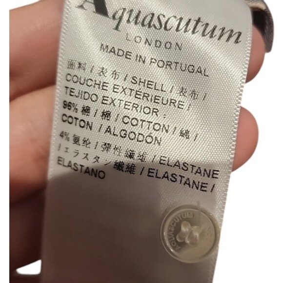 Aquascutum brown plaid button down long sleeve polo size 8 - Picture 4 of 4